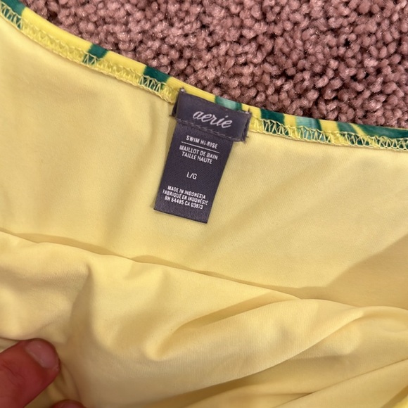 Aerie Bbikini Summer Style Green/Yellow Large bottom and 34B Top - Picture 3 of 4